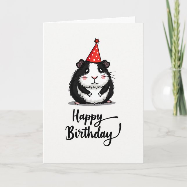 Bashful Creature Birthday Card (Front)