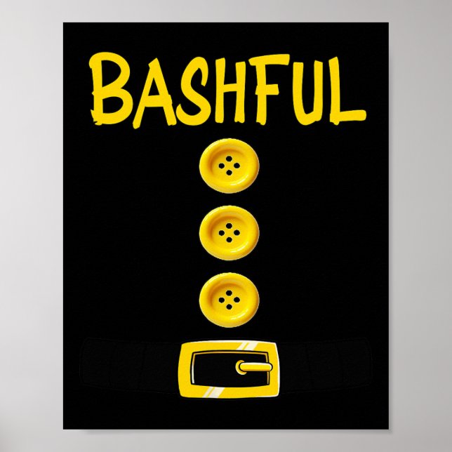 Bashful Dwarf Halloween Costume Color Matching Bas Poster (Front)