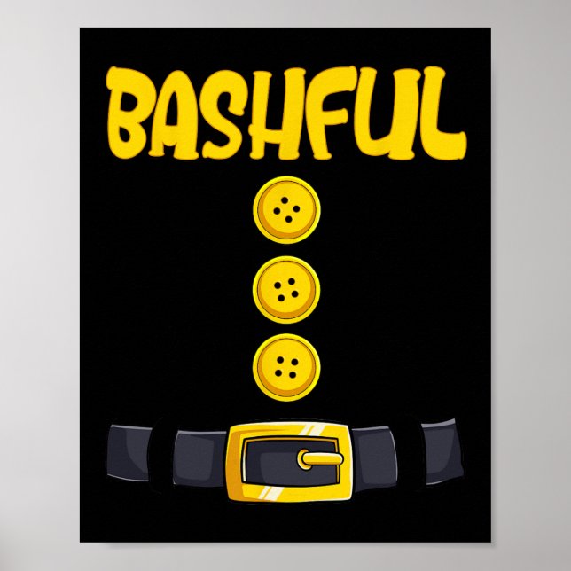 Bashful Halloween Dwarf Costume Color Matching  Poster (Front)