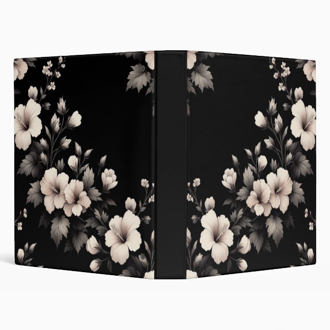 Bashful Hibiscus 3 Ring Binder (Background)