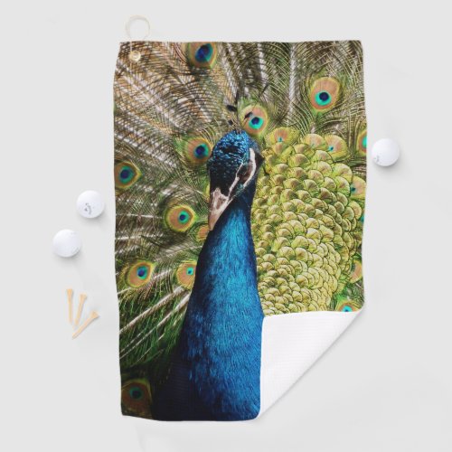 Bashful Peacock Golf Towel