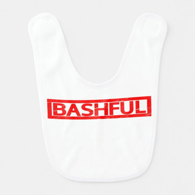 Bashful Stamp Baby Bib (Front)