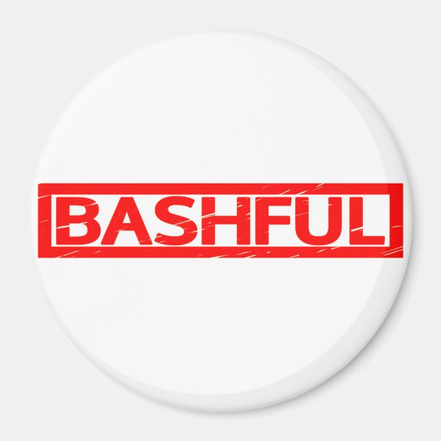 Bashful Stamp Magnet (Front)