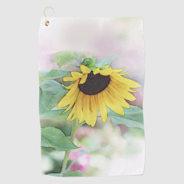 'Bashful Sunflower' Golf Towel (Front)