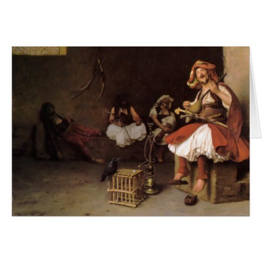 "Bashi-Bazouk Singing" by Jean Leon Gerome Cards (Front Horizontal)