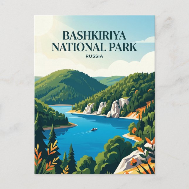 Bashkiriya National Park Russia Postcard (Front)