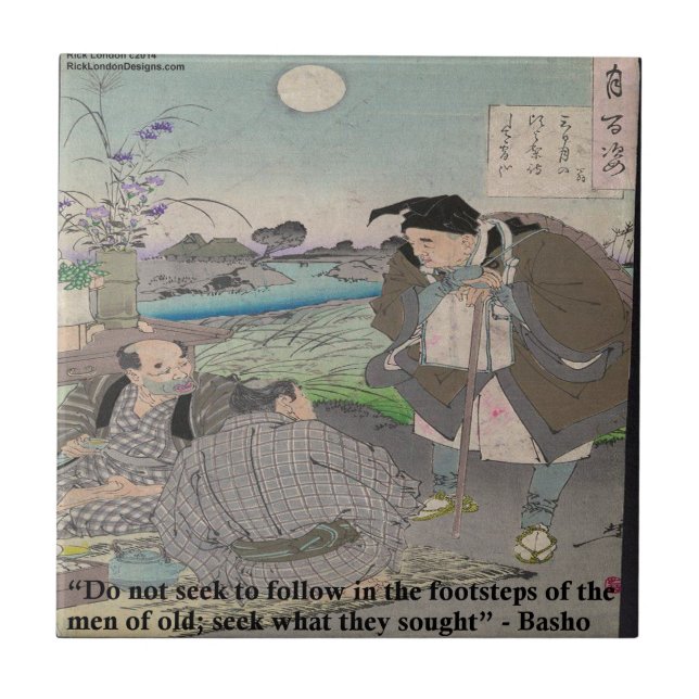 Basho & Famous Quote Tile (Front)