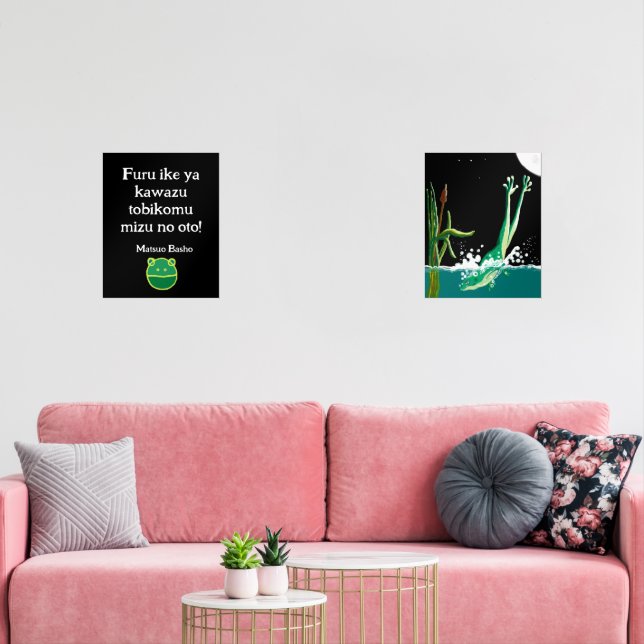 Basho's Frog Haiku Wall Art Sets (Livingroom)