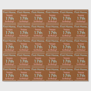 Basic 17th Birthday Wrapping Paper