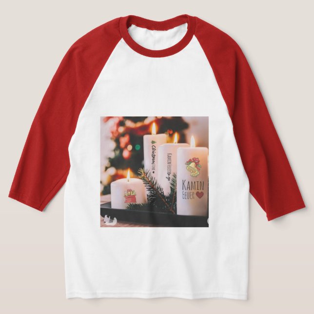  Basic 3/4 Sleeve Raglan T-Shirt for Men's (Laydown)