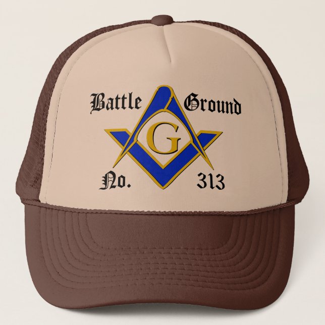 Basic 3 Color Logo Trucker Hat (Front)