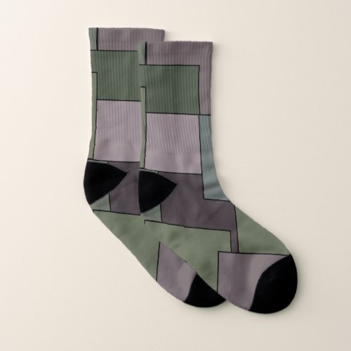 basic abstract geometric pattern socks
