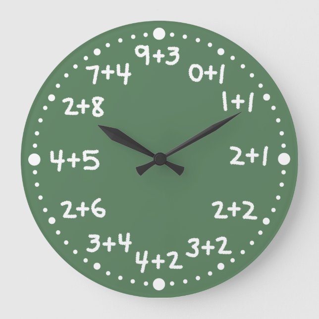 Basic Addition Fun Mathematical Arithmetic Clock (Front)