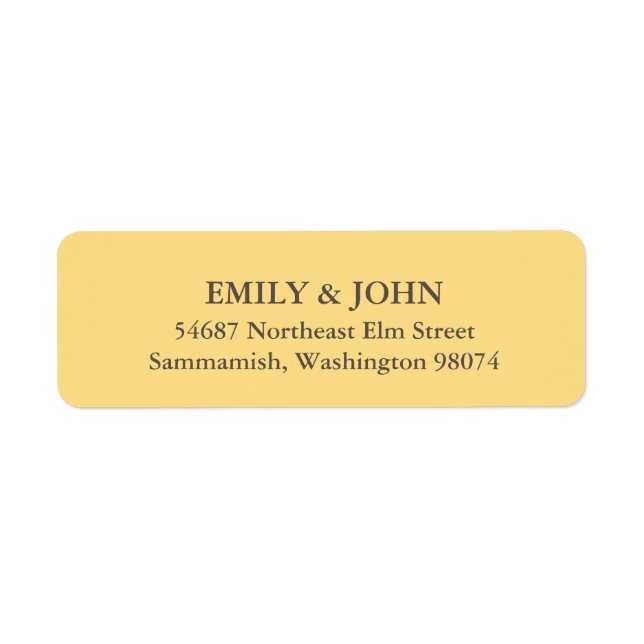 Basic Address Label (Front)