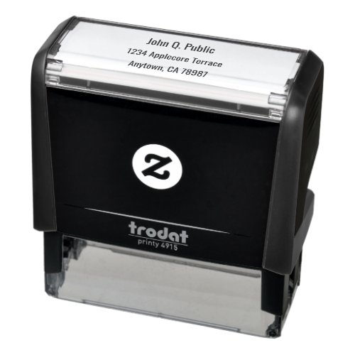 Basic Address with Name City State Zip Self_inking Stamp