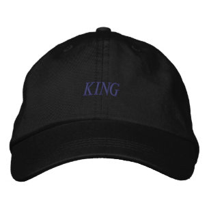 Basic Adjustable King-Hat Black Color Sports Super Embroidered Baseball Cap