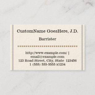 Basic and Conservative Barrister Business Card