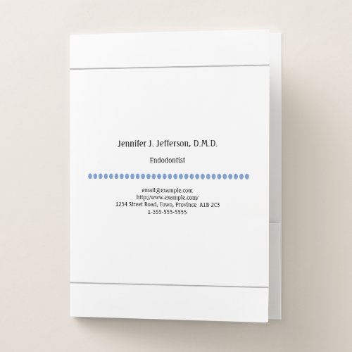 Basic and Customizable Endodontist Pocket Folder