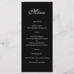 Basic and Elegant black and white Menu