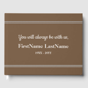 Basic and Elegant Memorial Guest Book