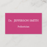 [ Thumbnail: Basic and Elegant Pediatrician Business Card ]