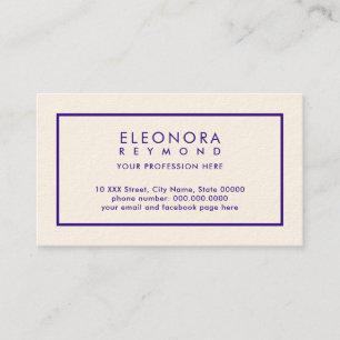 Basic and Elegant Signature Cream Business Card