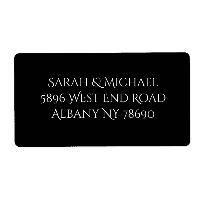 Basic and Elegant Wedding Label (Front)