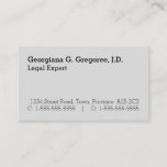 [ Thumbnail: Basic and Humble Attorney Business Card ]