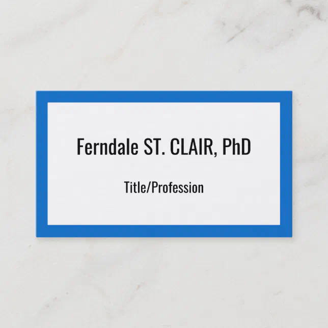 Basic and Humble Professional Business Card Zazzle