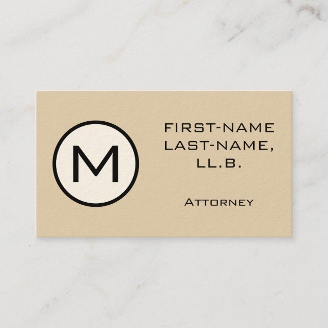 Basic and Minimal Attorney Business Card (Front)