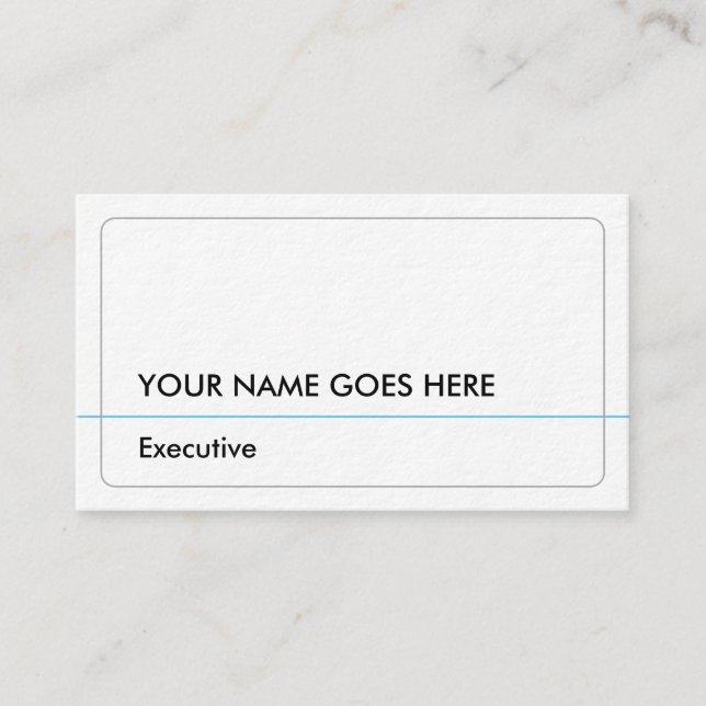 Basic and Minimal Executive Business Card (Front)