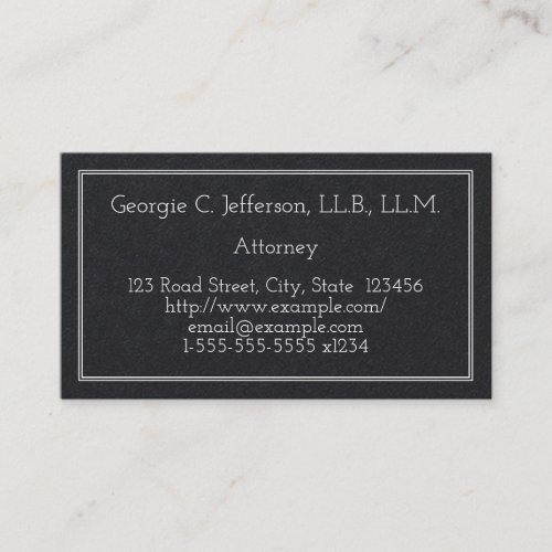 Basic and Minimalist Attorney Business Card