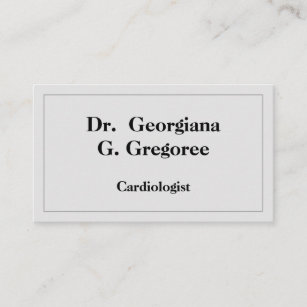 Basic and Minimalist Cardiologist Business Card