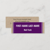 Basic and Minimalist Nail Tech Business Card (Front/Back)