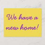 [ Thumbnail: Basic and Minimalist New Home Postcard ]