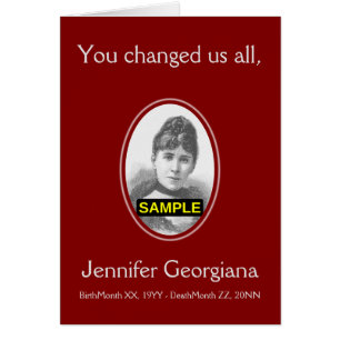 Basic and Personalized Remembrance Card