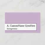 [ Thumbnail: Basic and Plain Entrepreneur Business Card ]