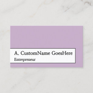 Basic and Plain Entrepreneur Business Card