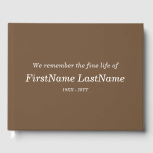 Basic and Respectable Condolences Guestbook