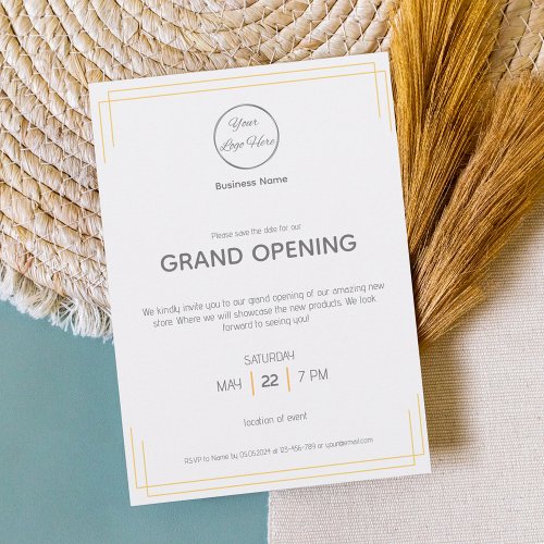 Basic and simple business grand opening event invitation