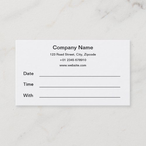 Basic Appointment Cards