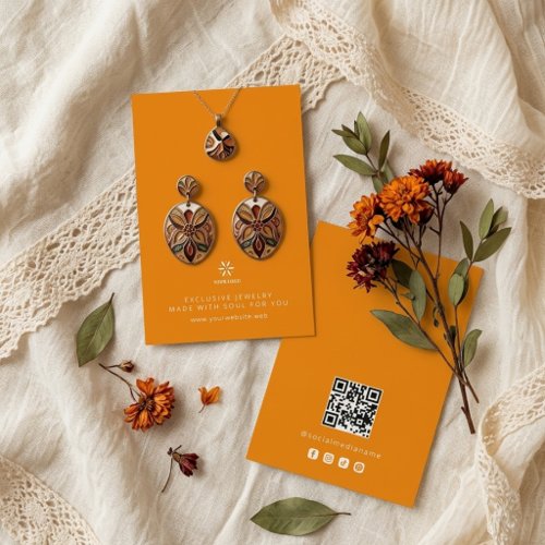 Basic Apricot Crush Jewelry Display Logo TMF26 Business Card