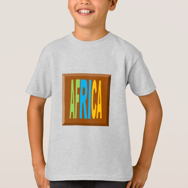 Basic Ash T-shirt for children CHOCOLAT AFRICA (Front)
