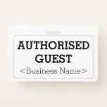 [ Thumbnail: Basic "Authorised Guest" Badge ]