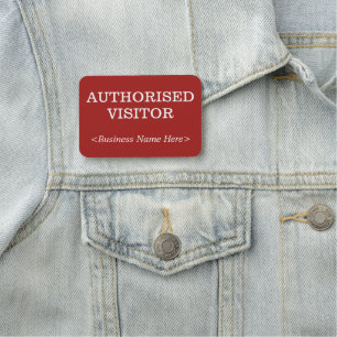 Basic "AUTHORISED VISITOR" Name Tag