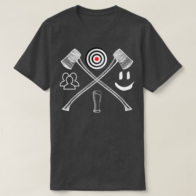 Basic Ax Throwing Components T-Shirt (Design Front)