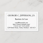 [ Thumbnail: Basic Barrister at Law Business Card ]