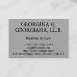 [ Thumbnail: Basic Barrister at Law Business Card ]
