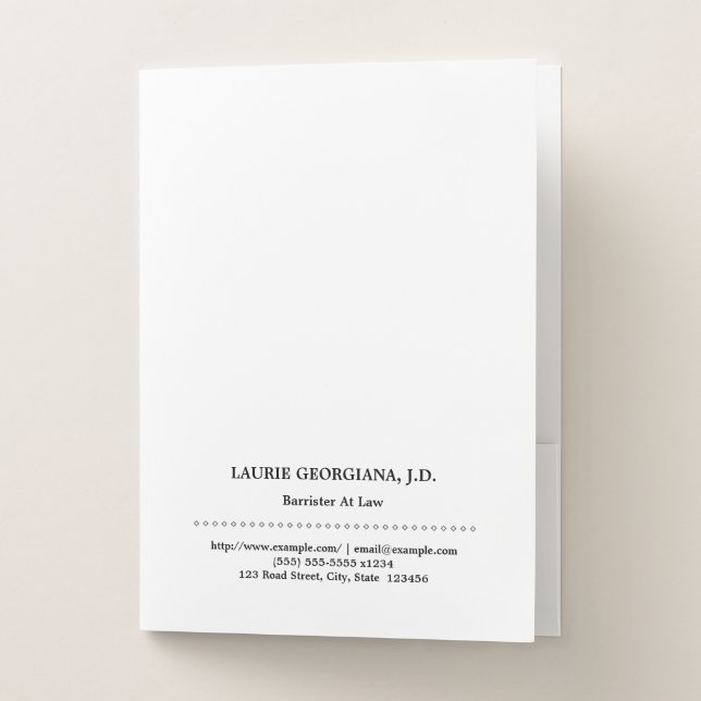 Basic Barrister At Law Pocket Folder (Front)