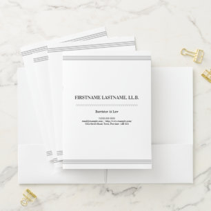 Basic Barrister At Law Pocket Folder
